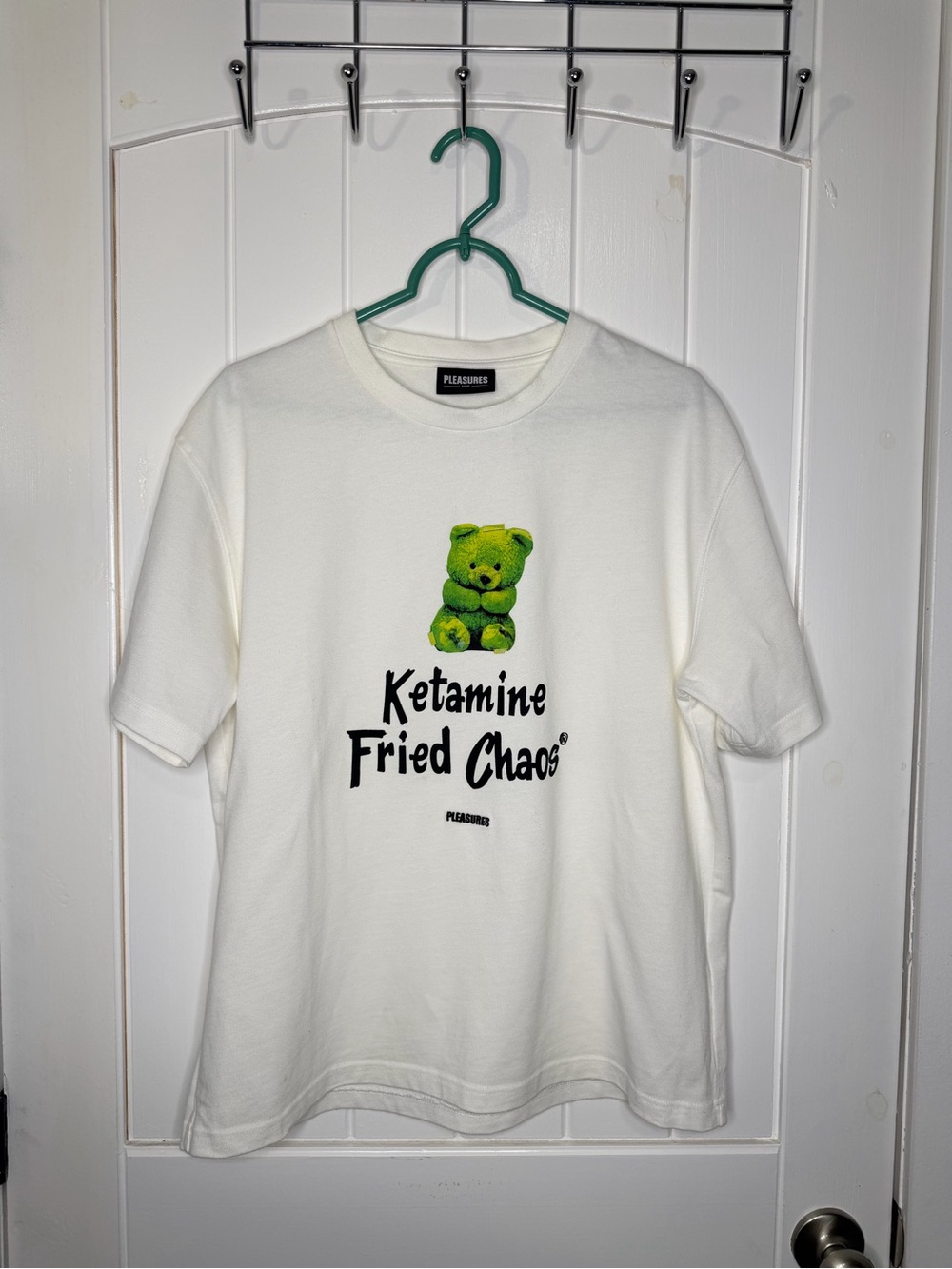 Pleasures Ketamine Fried Chaos White T-Shirt Size Medium